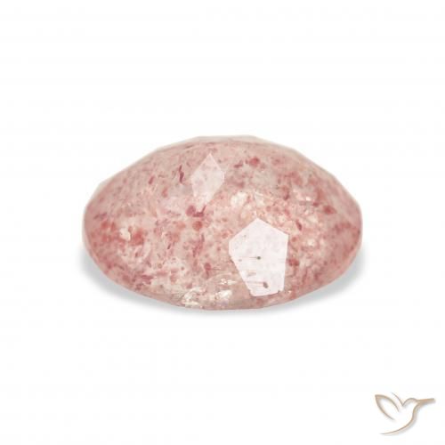 Quartzo Morango Luz rosa Natural 3.19ct, oval, Transparente