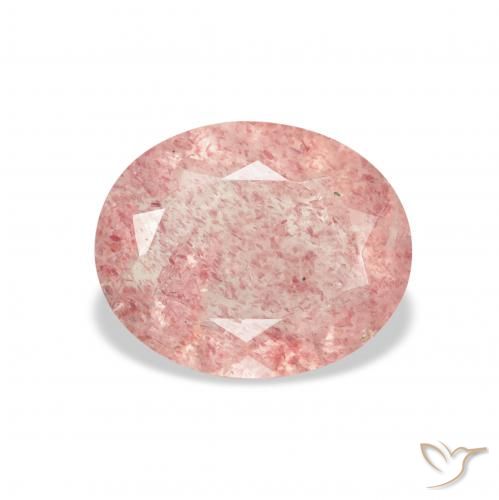 2.48ct Natural Luz rosa Quartzo Morango, oval, Transparente