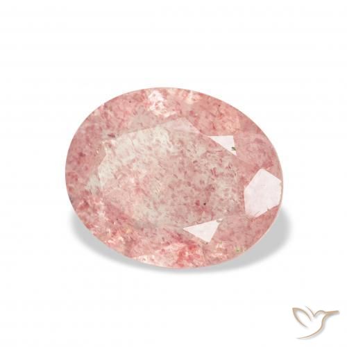 Quartzo Morango Luz rosa Natural 2.48ct, oval, Transparente
