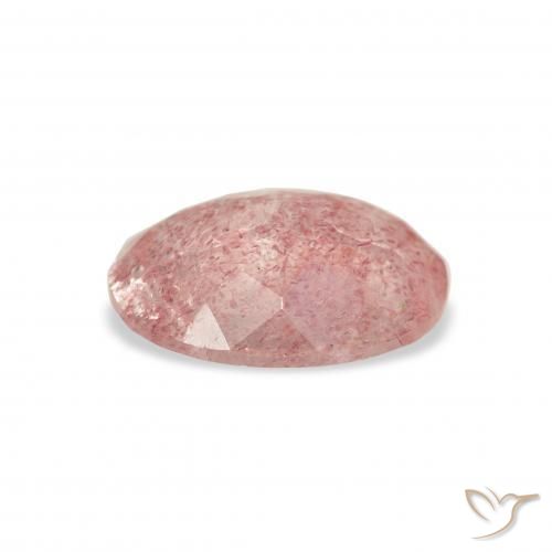 Quartzo Morango Luz rosa Natural 2.48ct, oval, Transparente