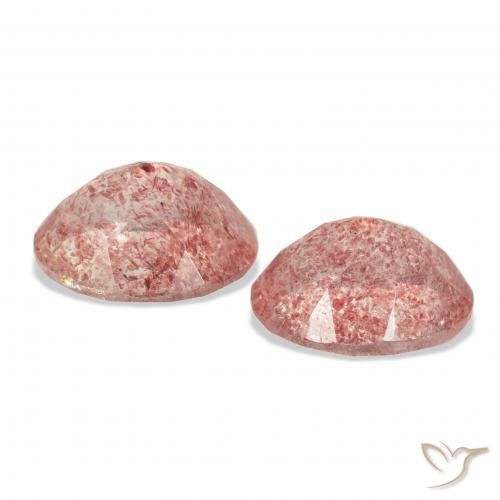 Pedras preciosas de Quartzo Morango rosa médio natural de 6.41 ct, oval, Transparente