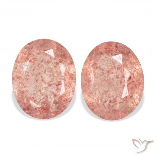 5.88ctw Natural Toranja Rosa Quartzo Morango, oval, Transparente