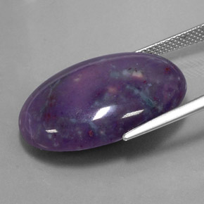 Sugilita multicolorido natural 22,62ct, corte oval, opaco