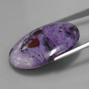Sugilita multicolorido natural 29,30ct, corte oval, opaco