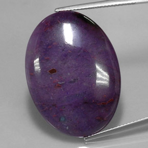 Sugilita multicolorido natural 25,71ct, corte oval, opaco