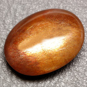 Pedra do sol marrom natural 56,10ct, corte oval, opaco