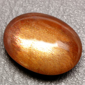Pedra do sol marrom natural 56,10ct, corte oval, opaco