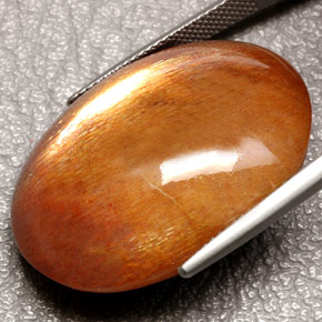 Pedra do sol marrom natural 56,10ct, corte oval, opaco