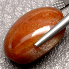 Pedra do sol marrom natural 49,49ct, corte oval, opaco