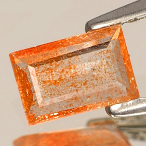 Pedra do sol laranja natural 0,30ct, transparente, transparente/translúcido