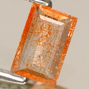 Pedra do sol laranja natural 0,30ct, transparente, transparente/translúcido
