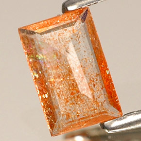 Pedra do sol laranja natural 0,30ct, transparente, transparente/translúcido