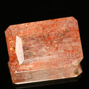 Pedra do sol laranja natural 7,73ct, transparente, transparente/translúcido