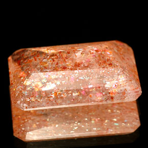 Pedra do sol laranja natural 7,73ct, transparente, transparente/translúcido