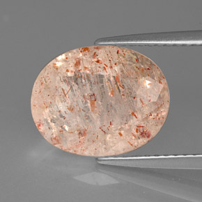 Pedra do sol laranja natural 3,75ct, transparente, transparente/translúcido