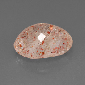 Pedra do sol laranja natural 3,87ct, transparente, transparente/translúcido