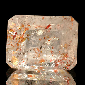 Pedra do sol laranja natural 2,89ct, transparente, transparente/translúcido