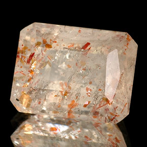Pedra do sol laranja natural 2,89ct, transparente, transparente/translúcido