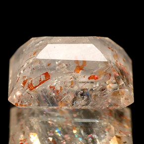 Pedra do sol laranja natural 2,89ct, transparente, transparente/translúcido