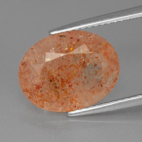 Pedra do sol laranja natural 4,70ct, transparente, transparente/translúcido