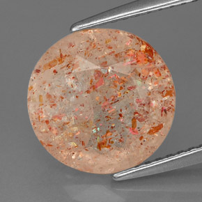 Pedra do sol laranja natural 3,46ct, transparente, transparente/translúcido