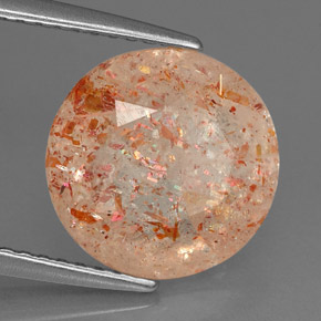 Pedra do sol laranja natural 3,46ct, transparente, transparente/translúcido