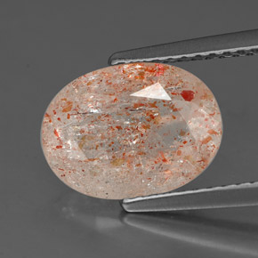 Pedra do sol laranja natural 2,27ct, transparente, transparente/translúcido