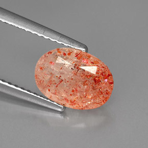 Pedra do sol laranja natural 1,75ct, transparente, transparente/translúcido