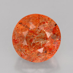 Pedra do sol laranja natural 5,76ct, transparente, transparente/translúcido