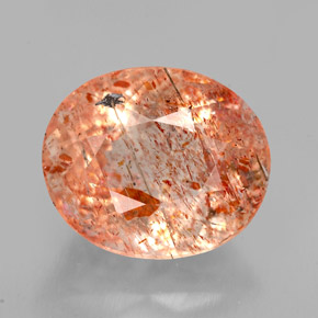 Pedra do sol laranja natural 5,73ct, transparente, transparente/translúcido