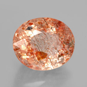Pedra do sol laranja natural 5,73ct, transparente, transparente/translúcido