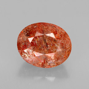 Pedra do sol laranja natural 3,09ct, transparente, transparente/translúcido