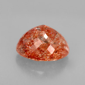 Pedra do sol laranja natural 3,09ct, transparente, transparente/translúcido