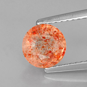 Pedra do sol laranja natural 1,06ct, transparente, transparente/translúcido