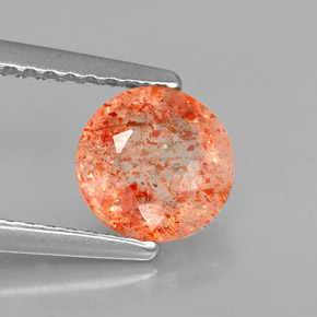Pedra do sol laranja natural 1,06ct, transparente, transparente/translúcido
