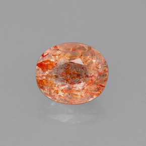 Pedra do sol laranja natural 1,58ct, transparente, transparente/translúcido