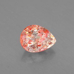 Pedra do sol laranja natural 0,98ct, transparente, transparente/translúcido