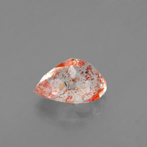 Pedra do sol laranja natural 0,98ct, transparente, transparente/translúcido