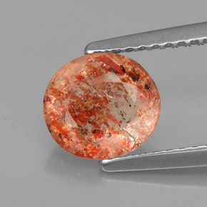 Pedra do sol laranja natural 1,26ct, transparente, transparente/translúcido