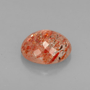 Pedra do sol laranja natural 1,26ct, transparente, transparente/translúcido