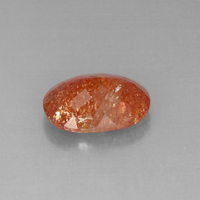 Pedra do sol laranja natural 5,96ct, transparente, transparente/translúcido