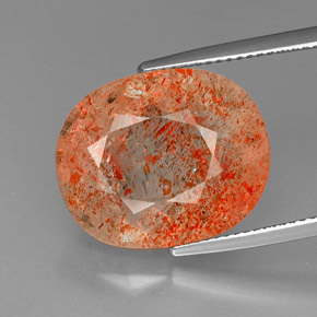 Pedra do sol laranja natural 14,03ct, transparente, transparente/translúcido