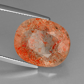 Pedra do sol laranja natural 14,03ct, transparente, transparente/translúcido