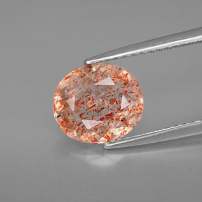 Pedra do sol laranja natural 1,77ct, transparente, transparente/translúcido