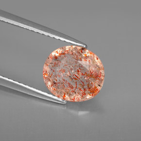 Pedra do sol laranja natural 1,77ct, transparente, transparente/translúcido