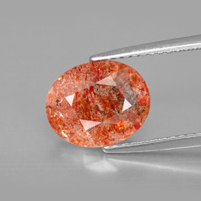 Pedra do sol laranja natural 2,28ct, transparente, transparente/translúcido