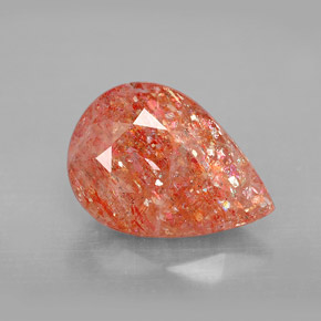 Pedra do sol laranja natural 3,50ct, transparente, transparente/translúcido