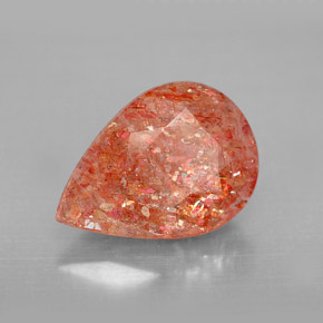 Pedra do sol laranja natural 3,50ct, transparente, transparente/translúcido