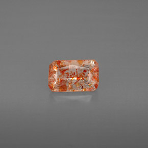 Pedra do sol laranja natural 0,64ct, transparente, transparente/translúcido