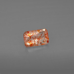 Pedra do sol laranja natural 0,64ct, transparente, transparente/translúcido